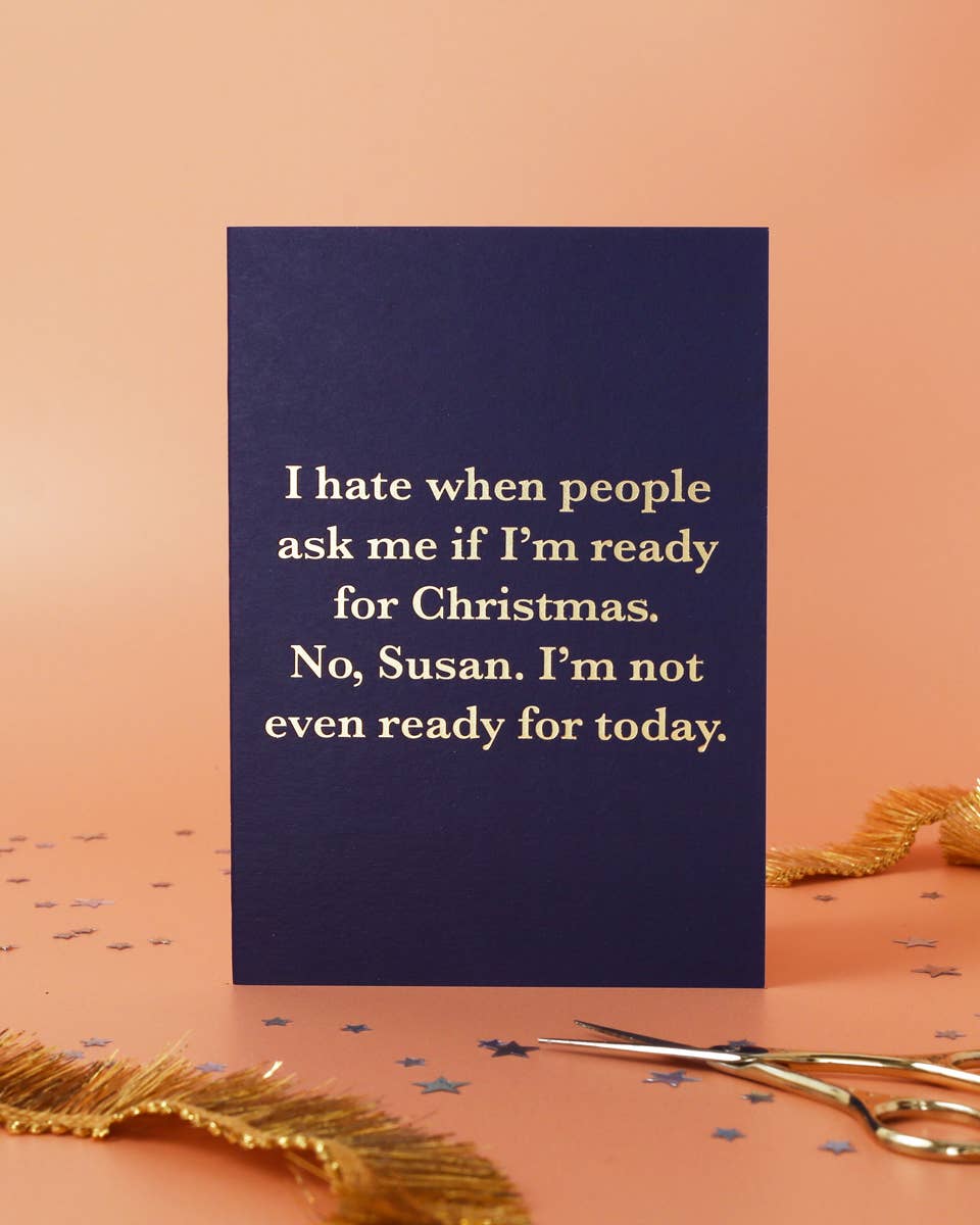 Ricicle Cards – Großhandel Weihnachtskarte – Nicht bereit | Lustige Weihnachtskarte | Gruß | Feiertag1