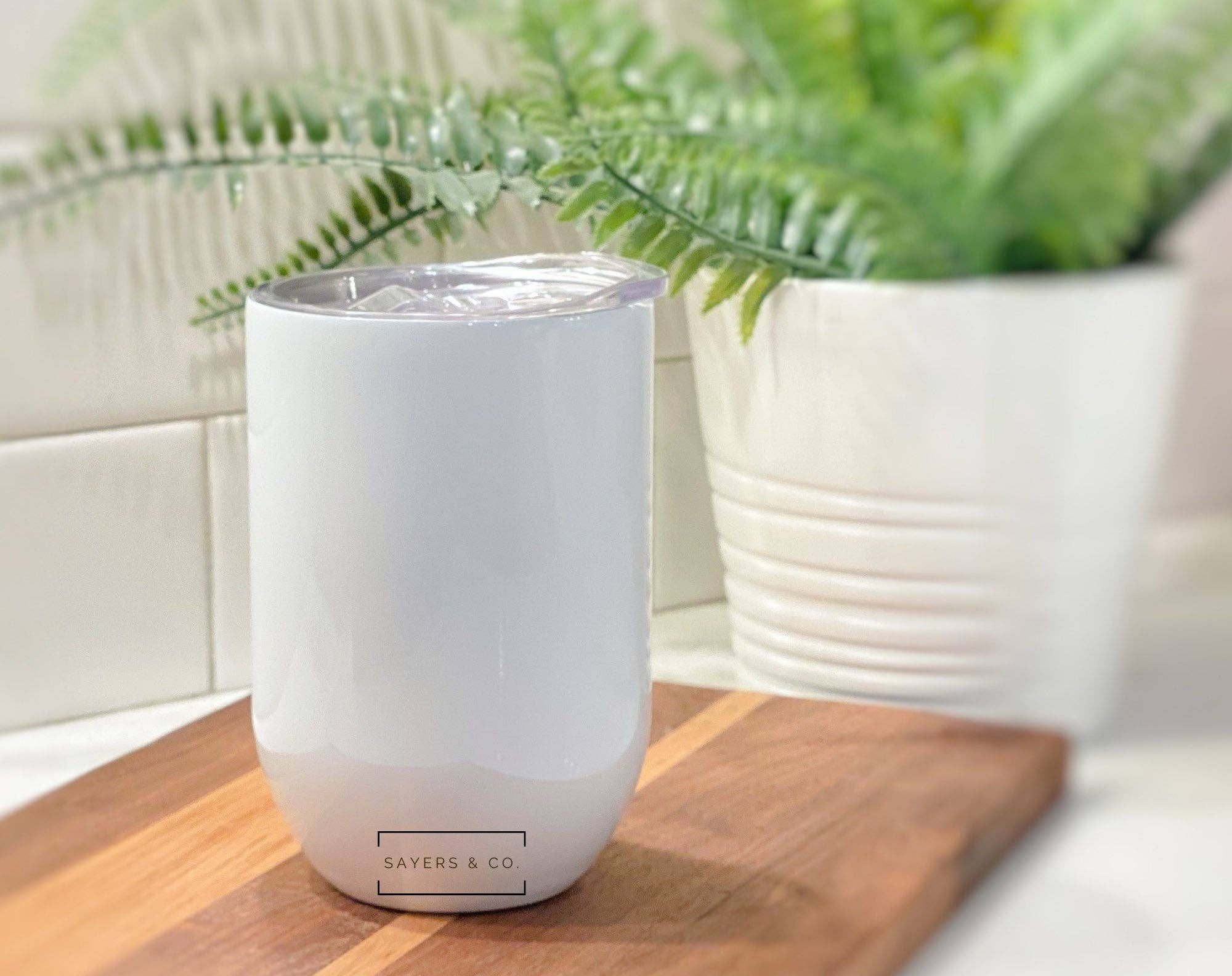 Sayers & Co. - Wholesale Insulated mug/tumbler - BULK Pack of 20- 12 oz STRAIGHT Edge White Wine SUBLIMATION Blank Stainless Steel Tumbler Water Bottle wholesale0