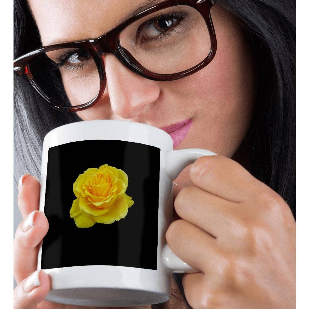 3dRose - Wholesale Coffee Mug - 3dRose, Beautiful Yellow Rose Isolated Vector Art, Mug9