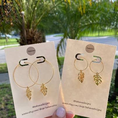 Monstera hoepels voor wholesale door Tahana Designs