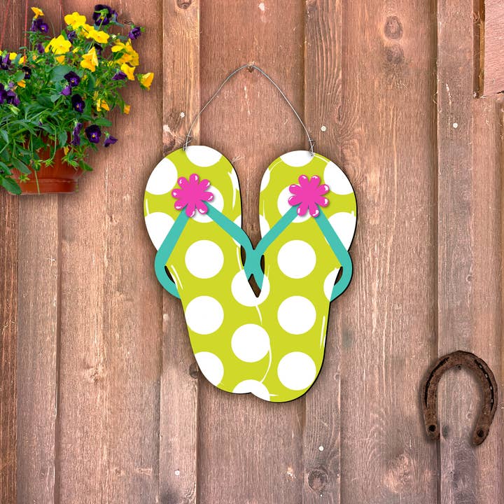 Steel Southern Designs - Wholesale Door Hanger - Outdoor Metal Art Flip Flop