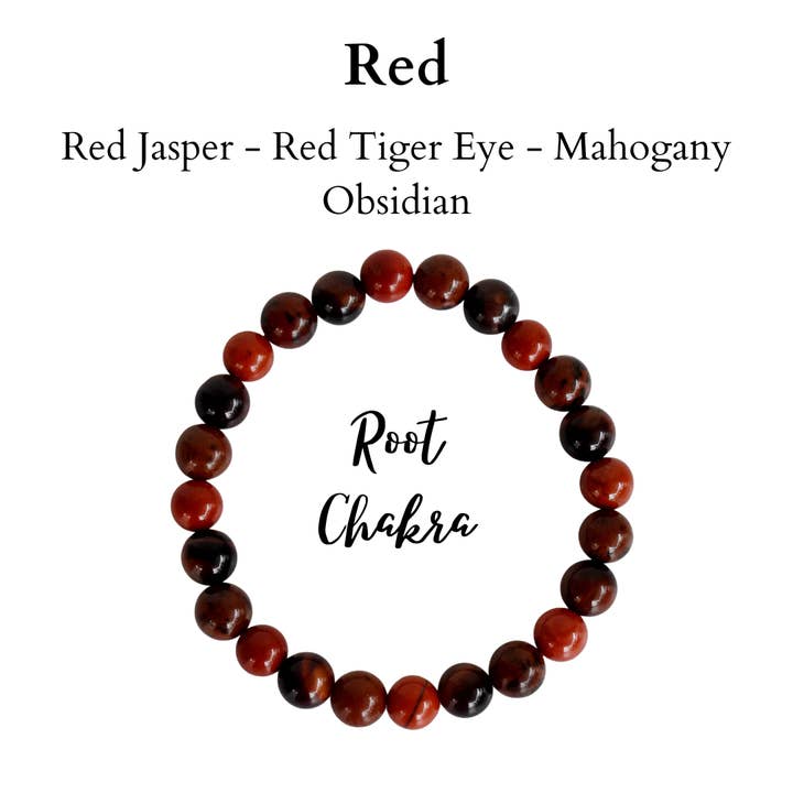 Healing Bracelets | ROOT Chakra | Crystal Gemstone Bracelets for wholesale by Soothing Crystals