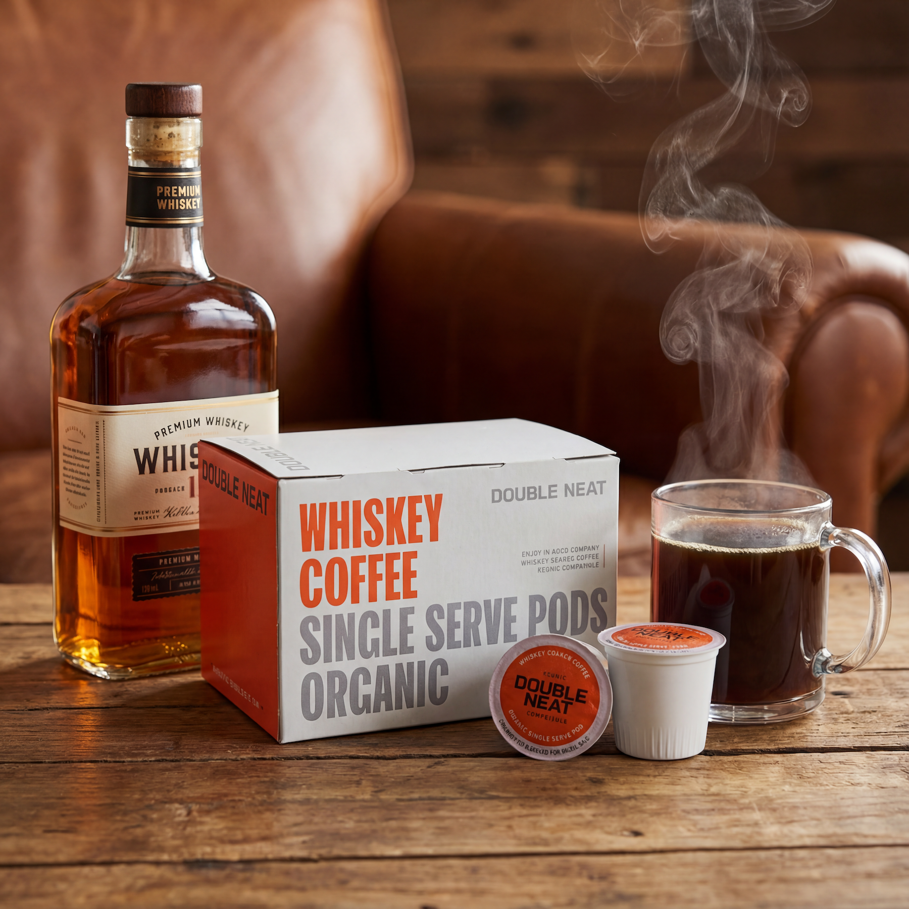 Double Neat - Wholesale Coffee Pods - Single Serve Whiskey Coffee Pods (K-Cup Compatible)1