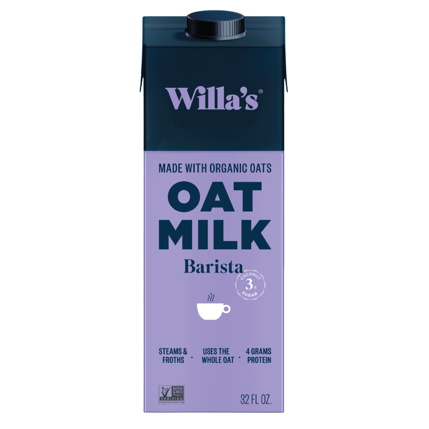 Willa's Organic Oat Milk - Wholesale Non-Dairy Milk - Willa's Organic Barista Oat Milk1