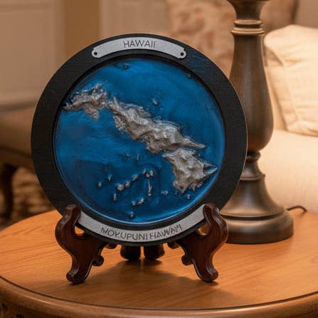 Custom Island or Coastal Topo for wholesale by Mongoose Design