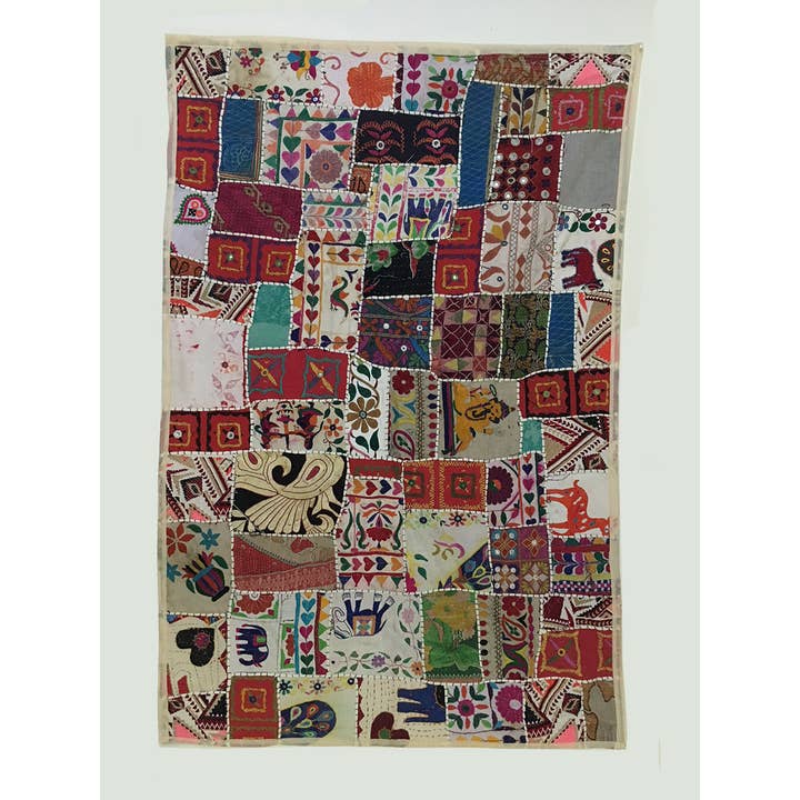 T5 Repurposed Vintage Fabric Wall Hanging for wholesale by Blue Sky