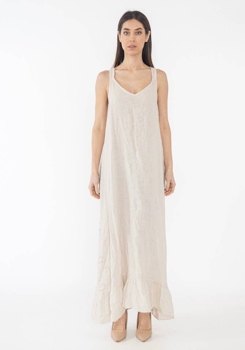 LINEN & COTTON HOUSE – wholesale Dress – Women's – 8521LONG DRESS IN LINE SUMMER CLOTHING14