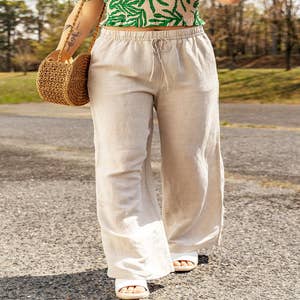 cooki Long Pants for Women Women's Plus Size Khaki Cargo Pants Womens  Cotton Linen Pants Casual Straight Fit Drawstring Elastic High Waist Comfy  Loose Long Trousers with Pockets - Yahoo Shopping