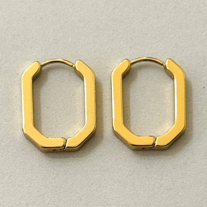 Cassette Barcelona - Vente Créoles - Boucles d'oreilles octogonales0