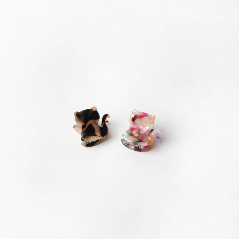 SoapElenGlen - Vendita all'ingrosso Fermaglio per capelli - Donna - Mini fermaglio per capelli a forma di gatto adorabile, accessori animali in acetato8