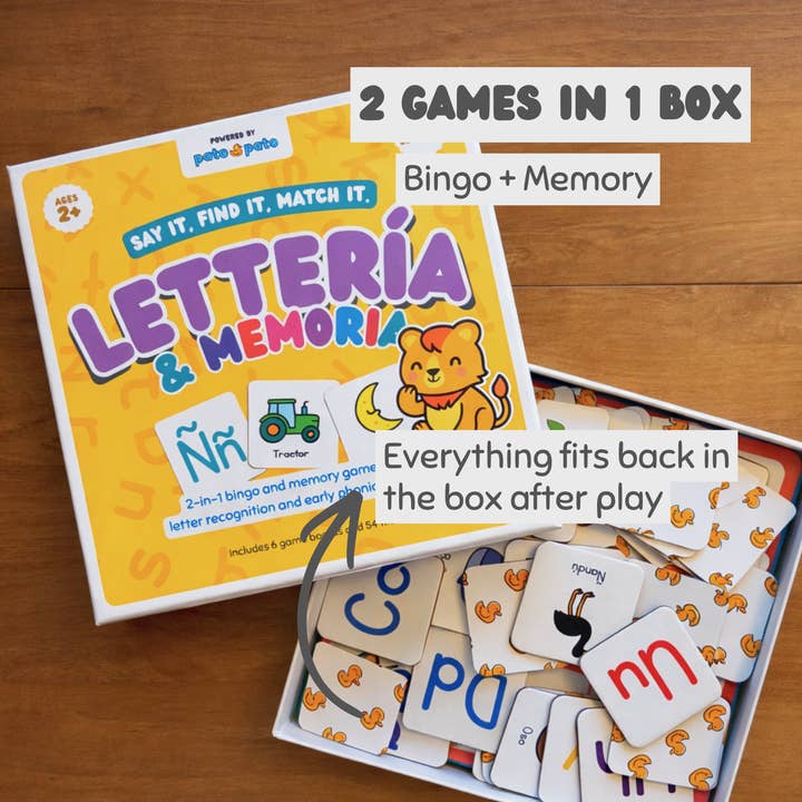 Pato Pato - Wholesale Brain Game - Kids - Letteria & Memoria - Spanish Phonics Learning Game for Kids6