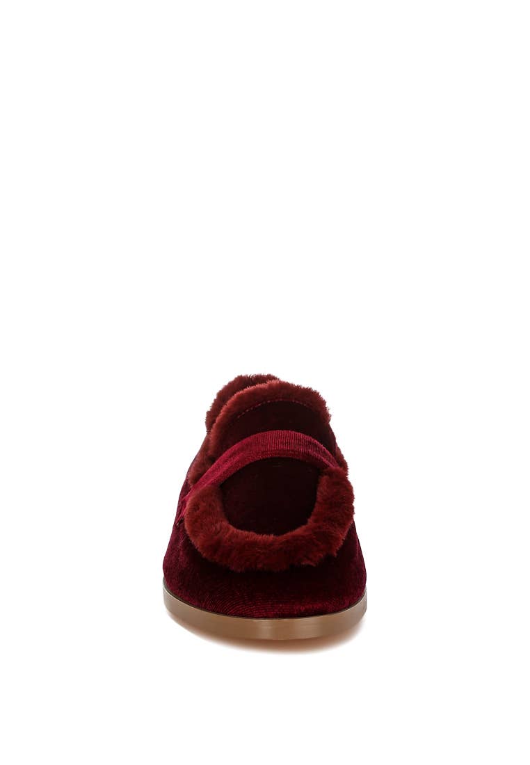 Rag Company - Wholesale Flats/Loafers - Women's - Bastian Fur Detail Velvet Loafers3