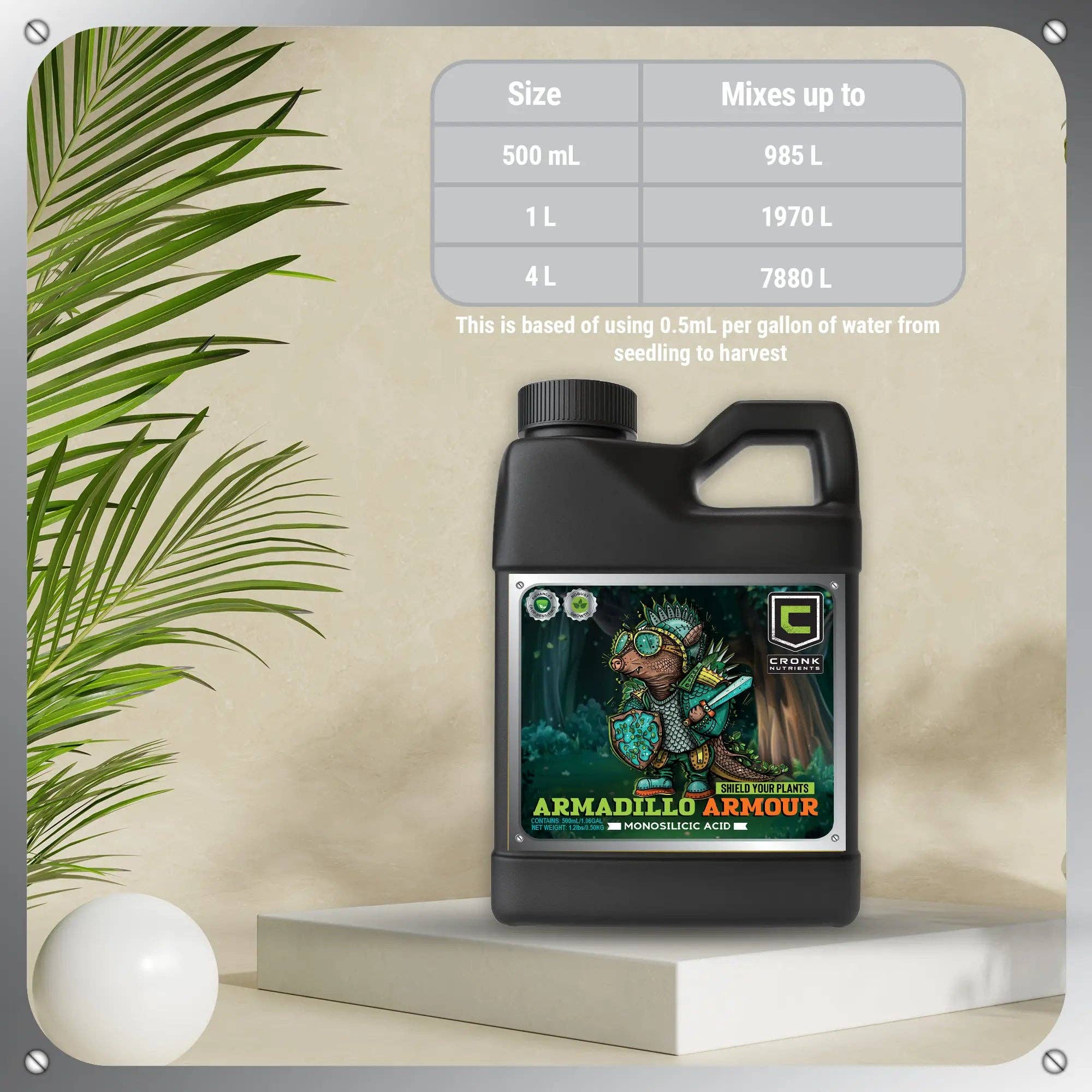 Cronk Nutrients - Wholesale Fertilizer - Armadillo Armour - Monosilicic Acid for Plants Enhance Plant Growth15