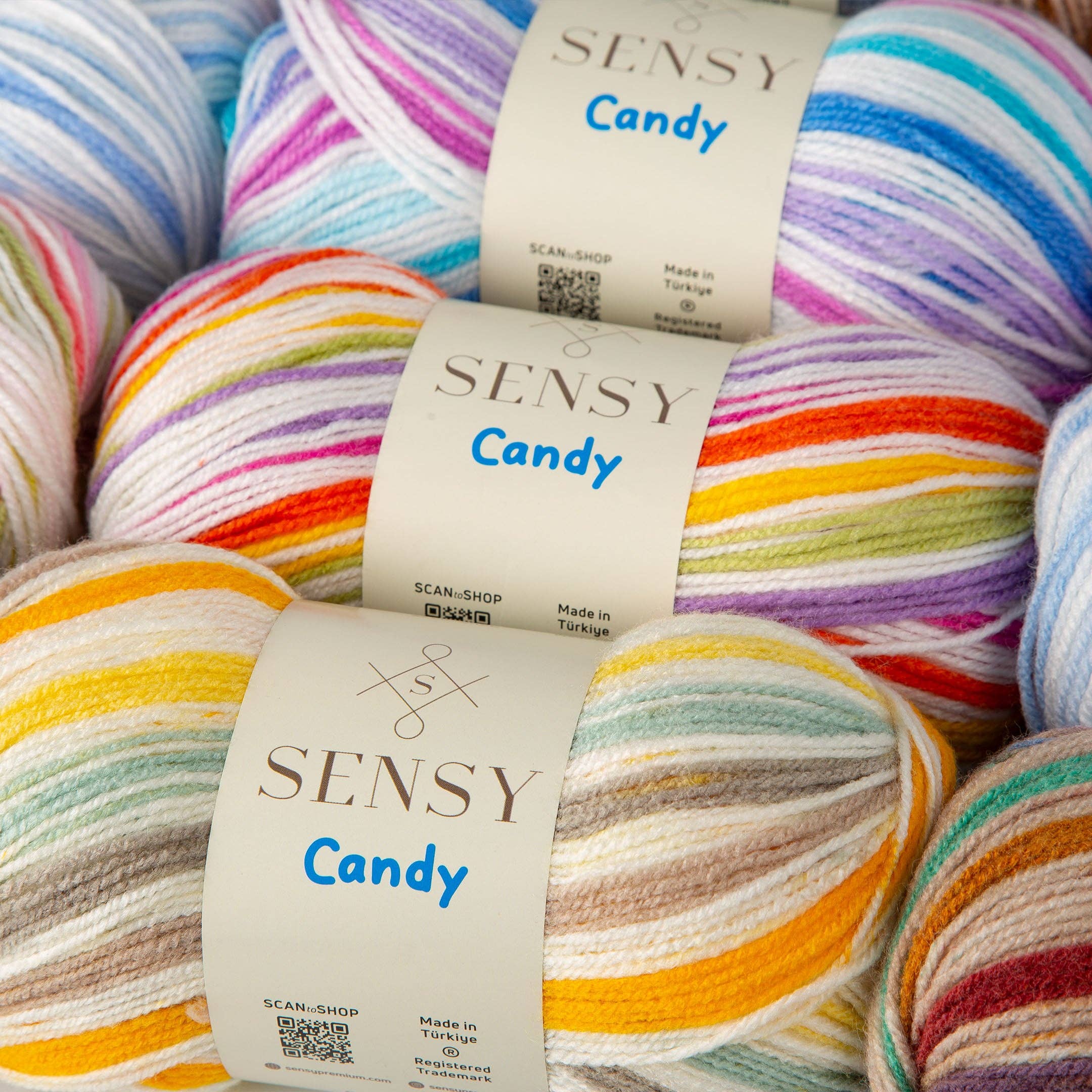Sensy - Wholesale Yarn - Sensy Candy Yarn, 3.5 oz, 251 Yards, Gauge 3 Light26