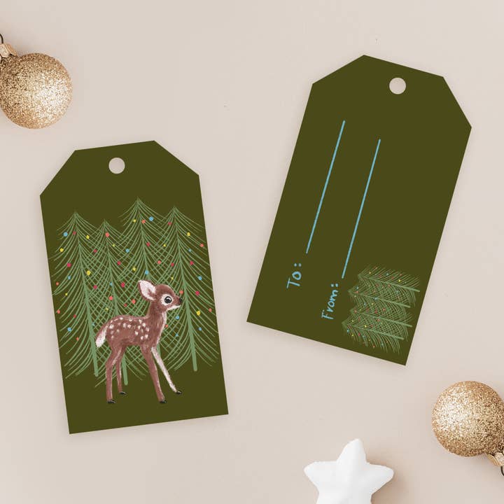 Holiday Gift tags | Set of 8 Assorted for wholesale by Marylin Hoffman Art