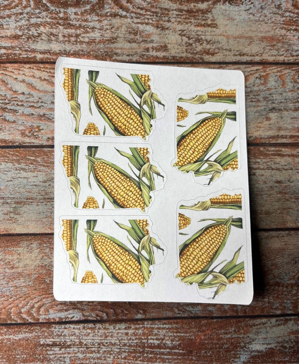 Iowa Paper Farm - Wholesale Everyday Greeting Card - Iowa Shaped Card with corn greeting card pack, set of 51