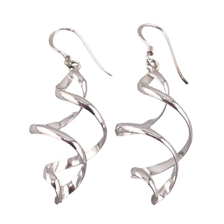 Swirl Dangle Earrings Sterling Silver for wholesale by Select Lines