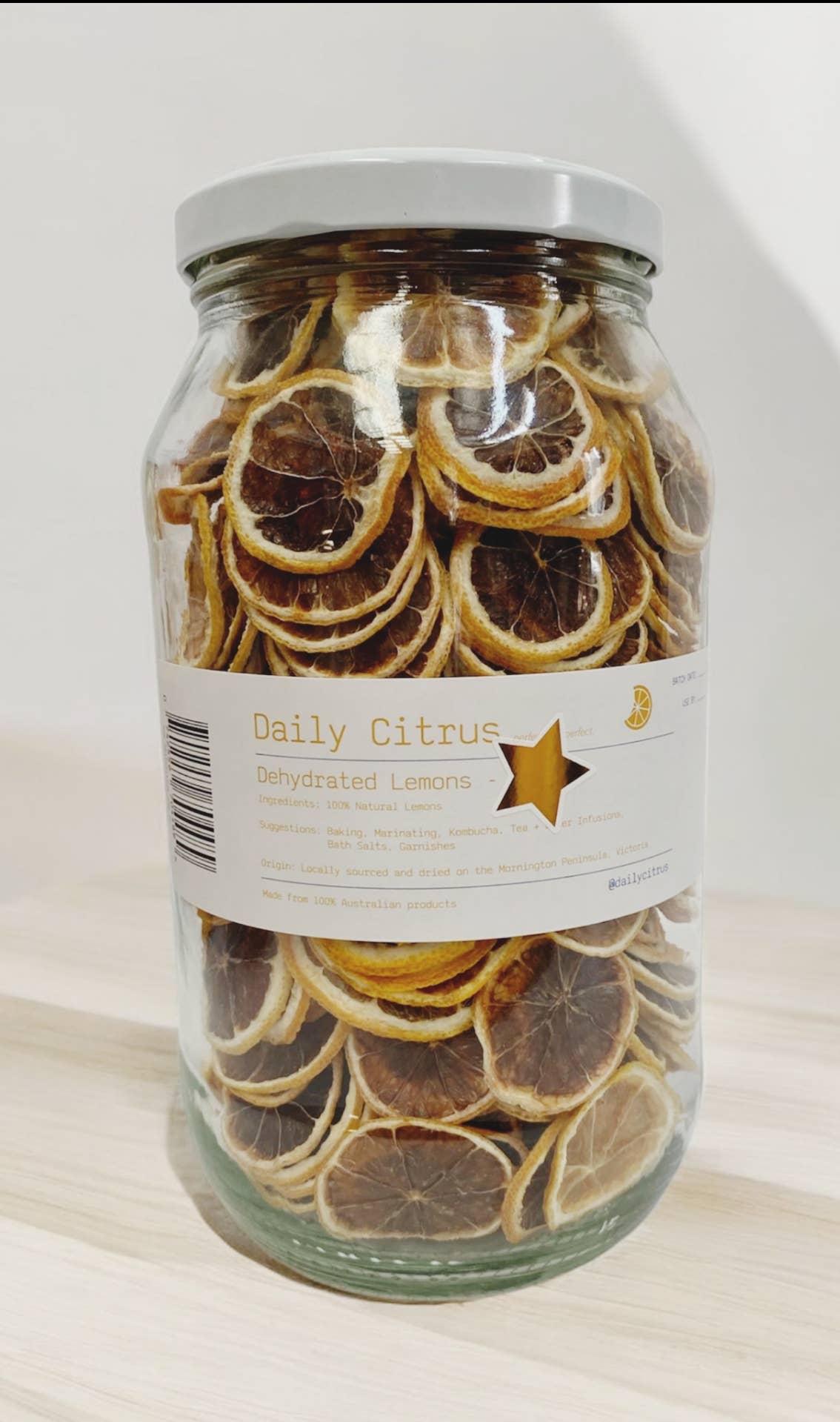 The Peel Thing - Wholesale Dried/dehydrated fruit - Catering Bulk Packs of Daily Citrus-Imperfects- Lemon - 250g