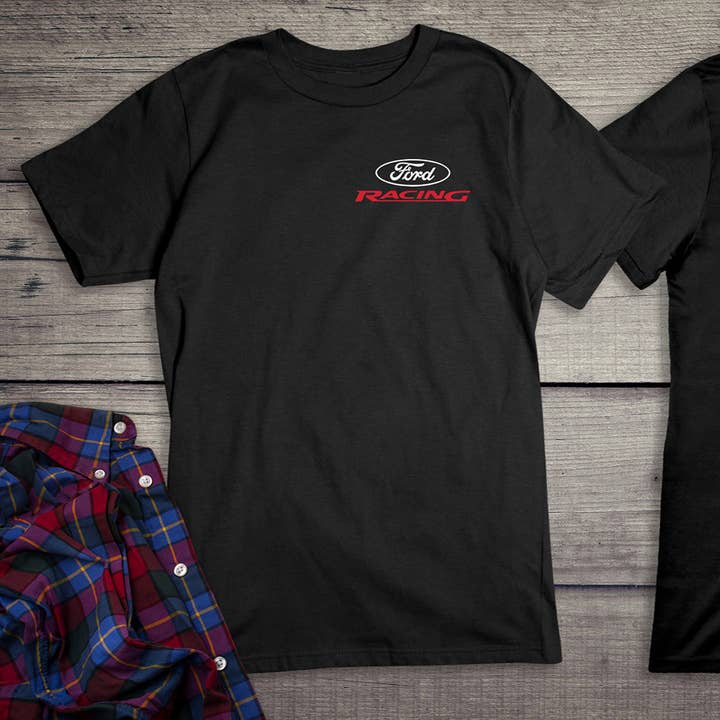 Artopia - Wholesale Screen Printed T-Shirt - Unisex - Ford Racing Logo With Crest T-Shirt1