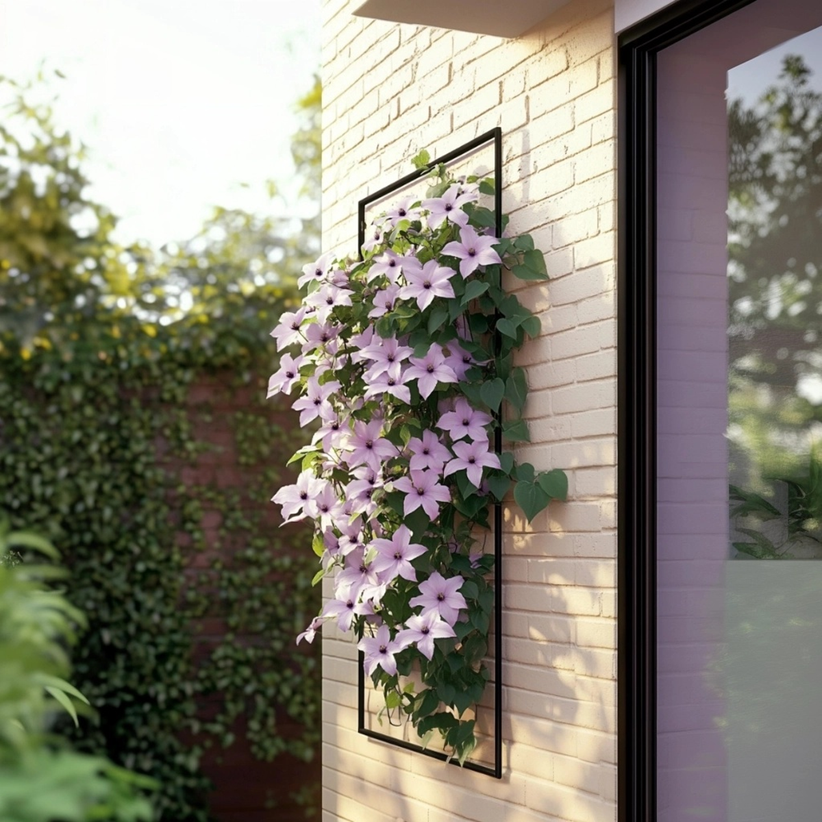 Oasis of Life - Venta al por mayor Plantas naturales - Clemátide – 2 plantas – Clematis 'Hagley Hybrid' – Altura 100–120cm – Ø17cm – Trepadora de floración doble con grandes flores rosadas – Fragante, resistente al invierno y amigable con las abejas – Para jardín, valla y pérgola6