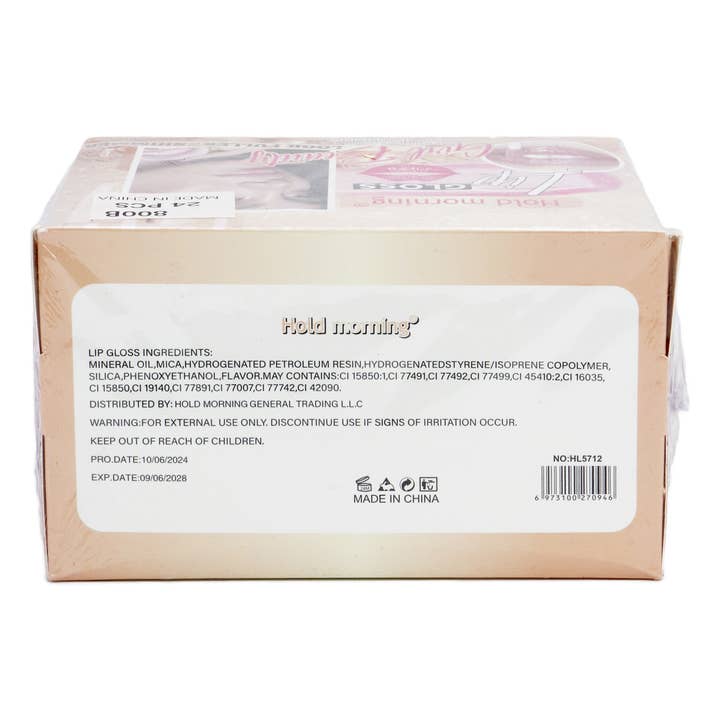 Cap Zone – Engroshandel Lipgloss – Kirsebær Rose Guld Glimmer Duftende Lipgloss - 24 stk.