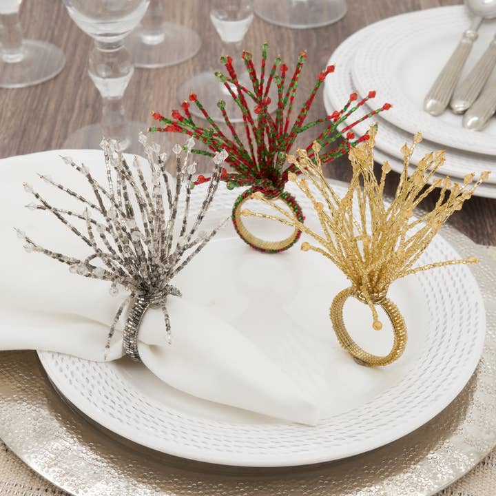 Saro Lifestyle - Wholesale Napkin Ring - Beaded Napkin Ring