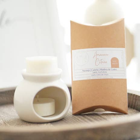 Wax Melts Arancia, Cannella, Legno di Cedro Alba Agrumata per la vendita all'ingrosso da parte di INZ Aragón S.Coop. Pequeña