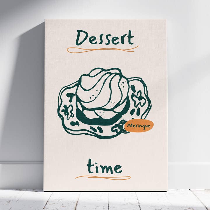 Dessert Delight: Meringue Time - Framed Canvas Wall Art Print for wholesale by House Prints