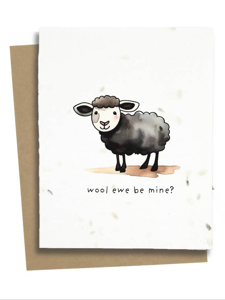 Wollst du mein Valentins-Schaf sein? für den Großhandel von Greet n' Grow Plantable Cards