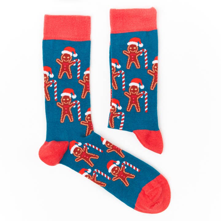 CLEARANCE Unisex Gingerbread Man Socks for wholesale by Urban Eccentric