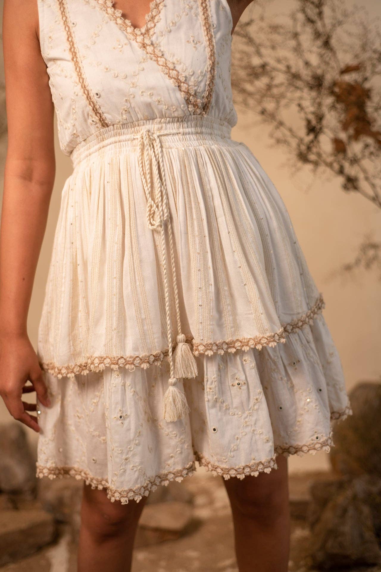 Label Reyya - Wholesale Jurk - Dames - Donkerblauwe mouwloze kruisjurk3