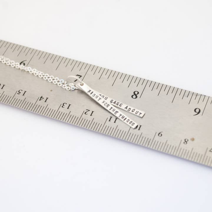 Chocolate and Steel – wholesale Pendant/charm necklace – Fight for the things you care about -Ruth Bader Ginsburg quote necklace2