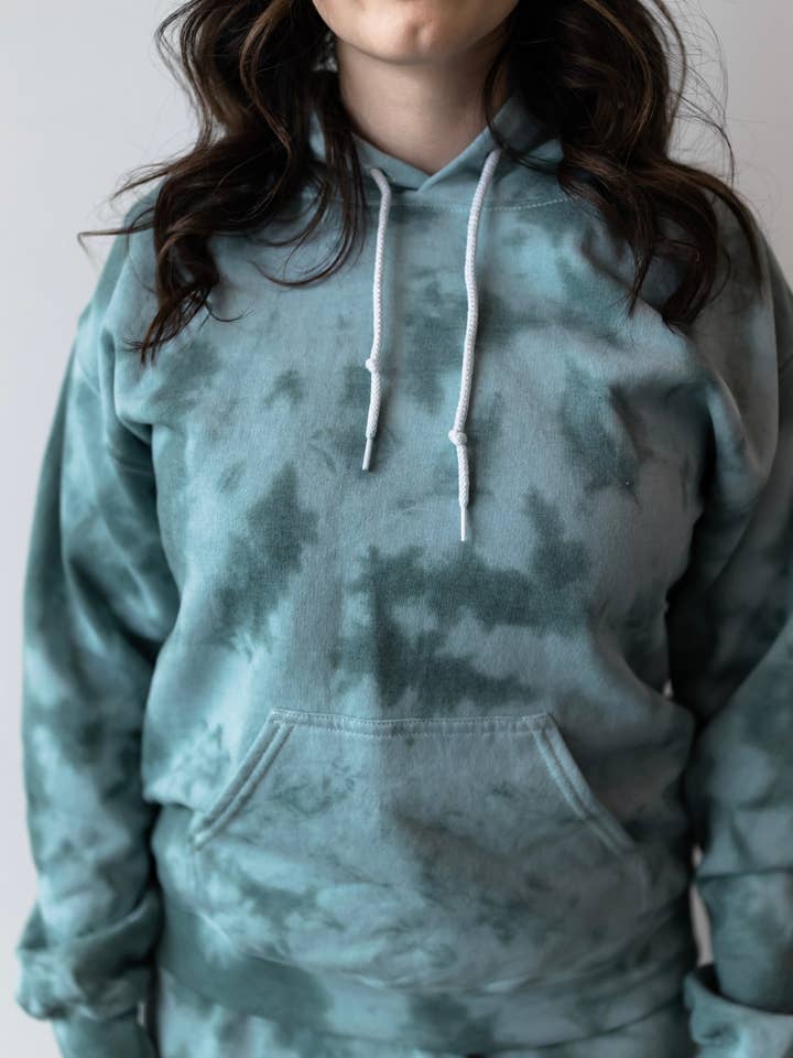 Mørkegrøn Tie Dye Sweatshirt for engroshandel hos exbapparel