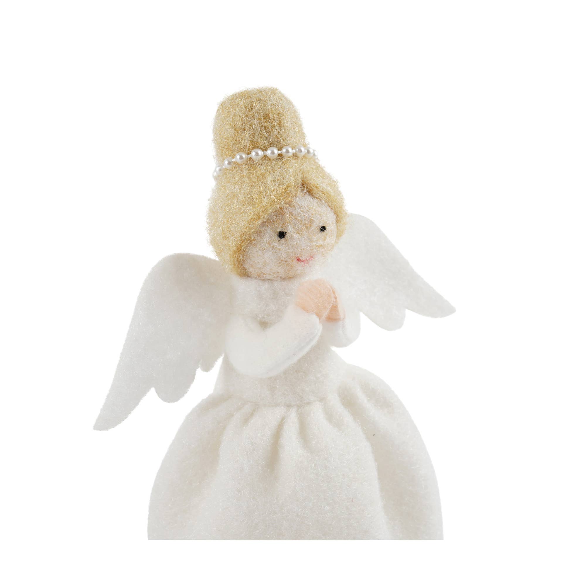 CGB Giftware - Wholesale Tree Topper - Christmas Felt Light Haired Angel Tree Topper1