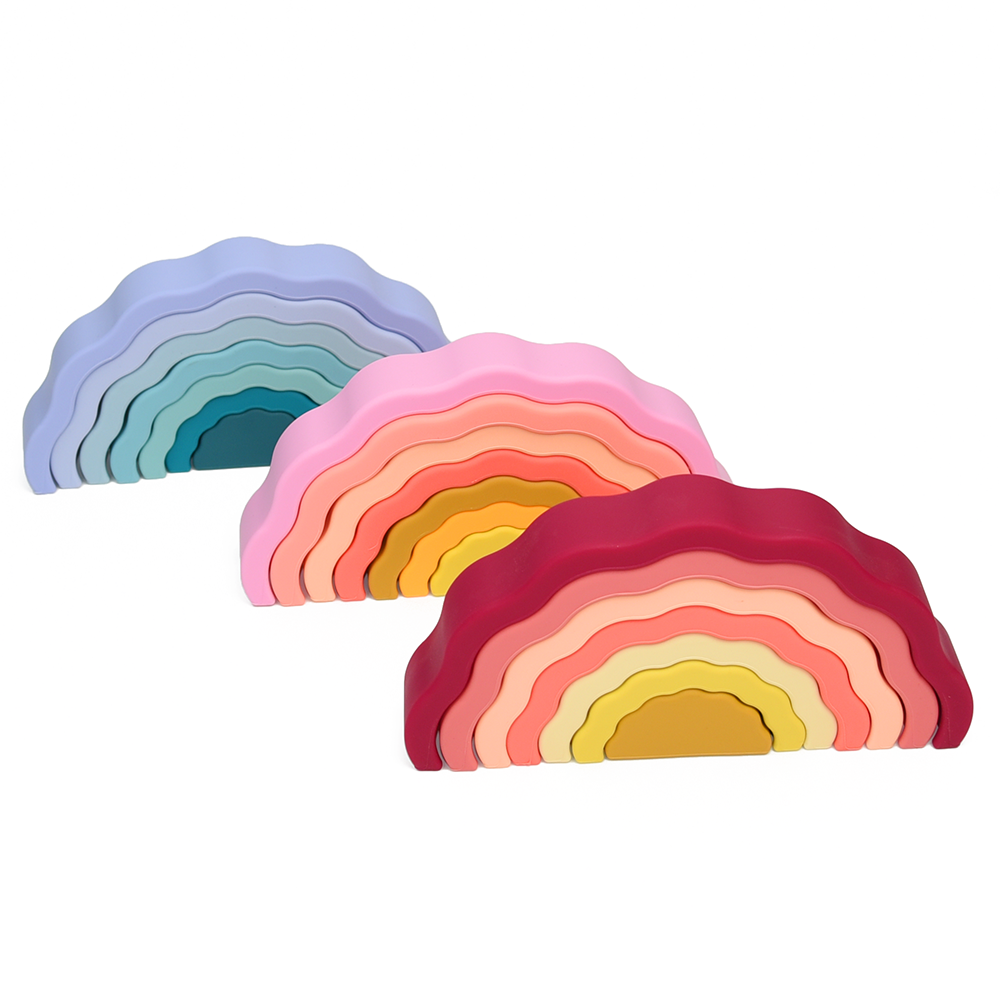 PETIKIDS - Wholesale Stacking Rings Game - Baby - Montessori educational toy - Stackable rainbow5