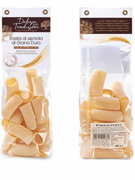 Delizie della Tradizione - pasta di semola Paccheri - g.250 per la vendita all'ingrosso da parte di CENTRO DOLCE FRIULI