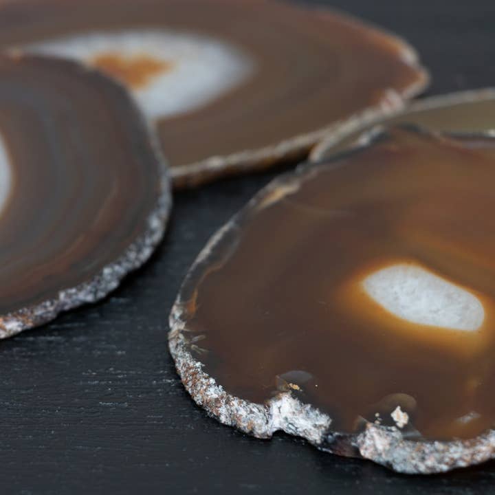 EARTHWARE - Wholesale Coasters - Coaster honey agate stone set43