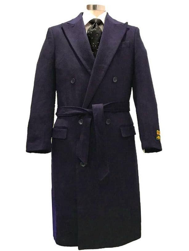 Mens Wool Trench coat - Black Color Mens Overcoat for wholesale by Alberto Nardoni