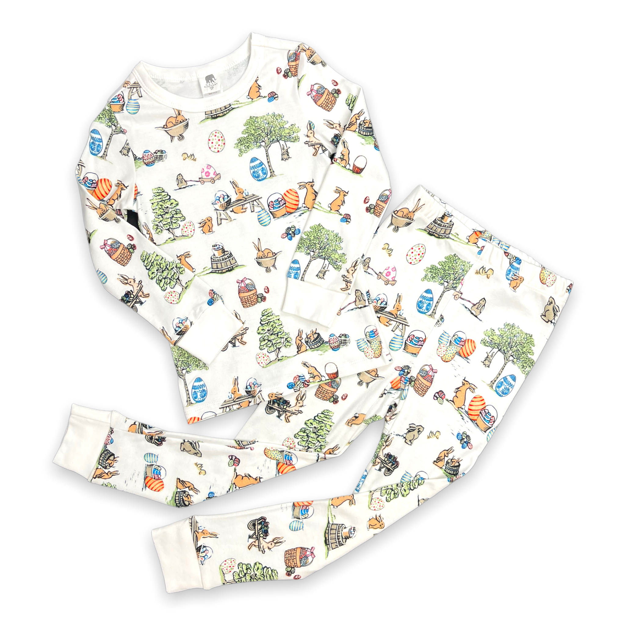 Pink Elephant Brands - Wholesale Sleepwear Set - Kids - Kids Long John Pajama Set -  Egg Hunt2