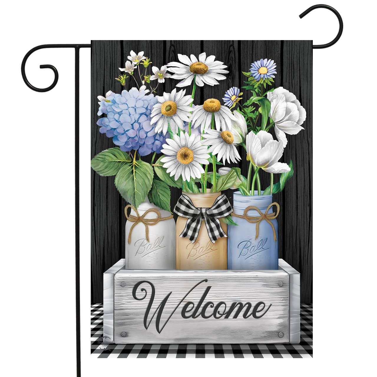 Briarwood Lane - Wholesale Flag - Crated Mason Jars Garden Flag1