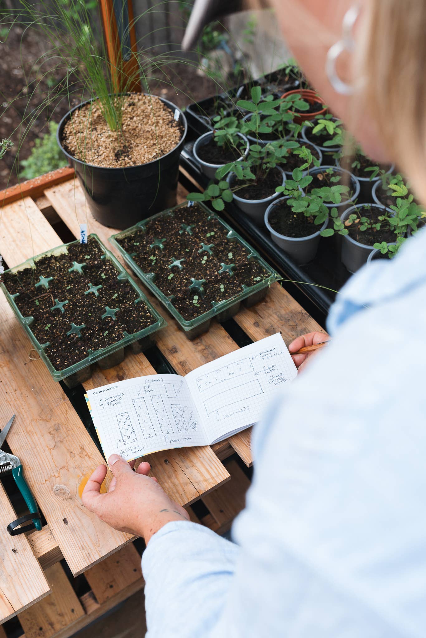 Studio Wald - UK Made - Wholesale Journal/Diary - Gardener's Diary - Vintage Cornflower1