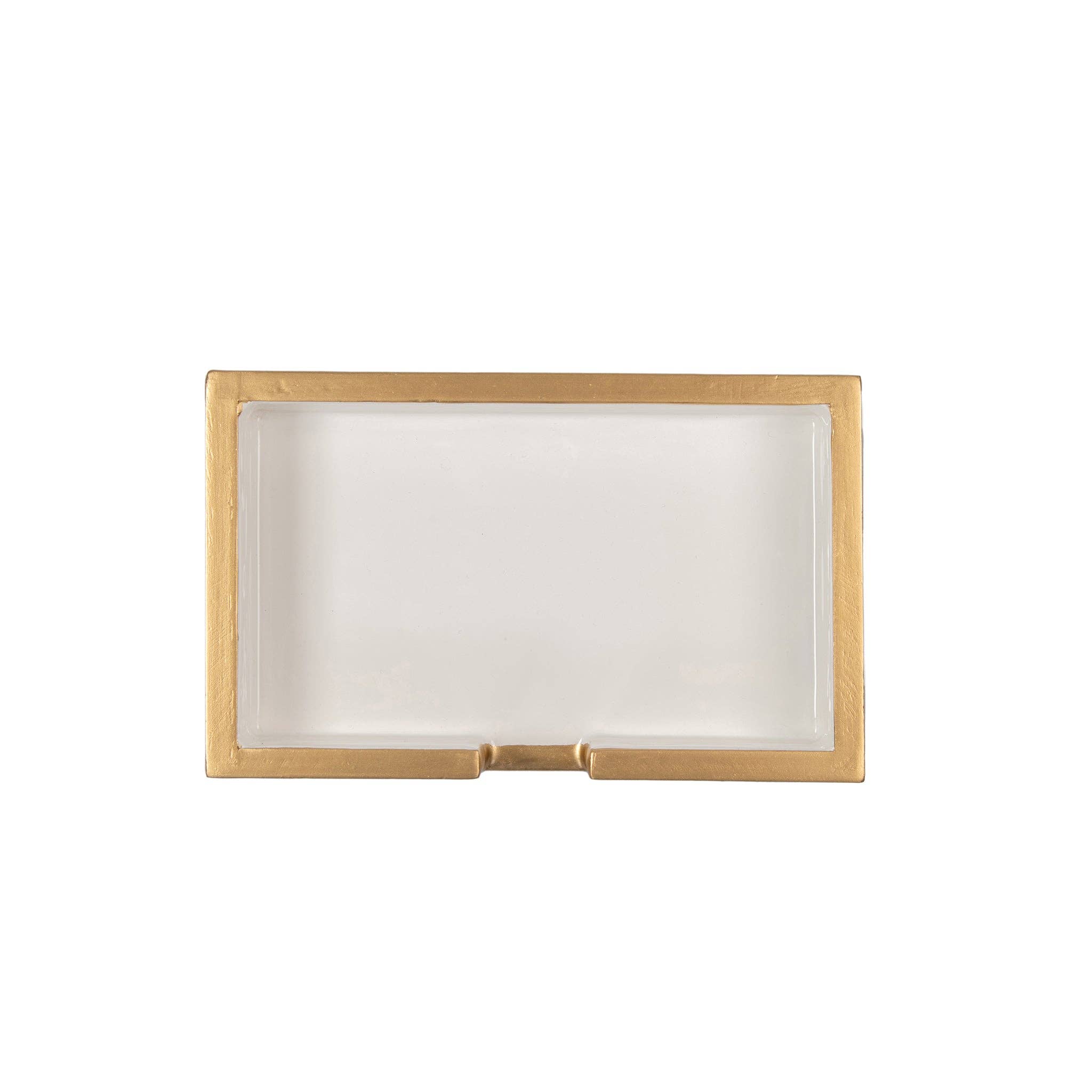 Marine & Blanc Plateau pour serviettes invitées Amelia en émail à blocs de couleur Gracie - Bleu marine et blanc en vente sur Faire2