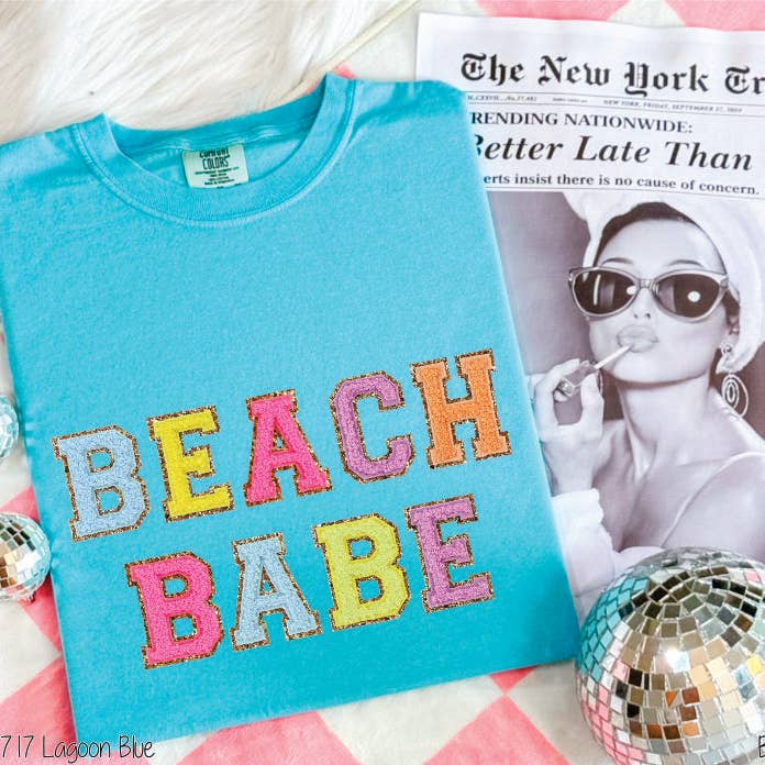 Beach Babe Chenille Letters #BS2860 for wholesale by Bama Screens