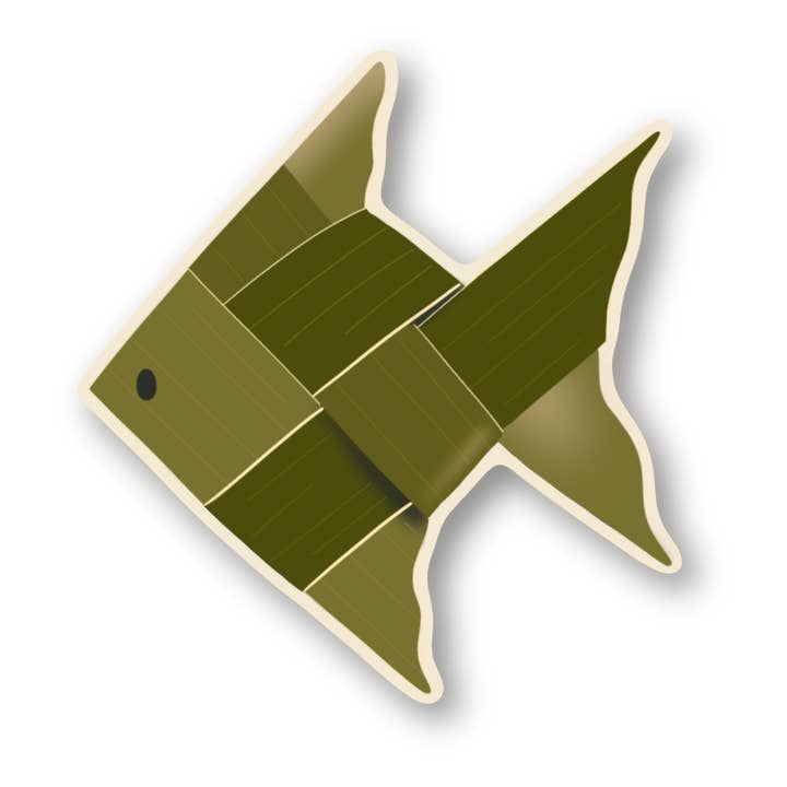 Woven Fish Sticker for wholesale by Hananea Hawaii