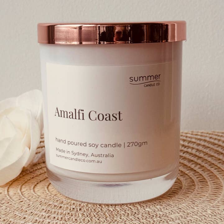 Amalfi Coast Soy Wax Candle for wholesale by Summer Candle Co