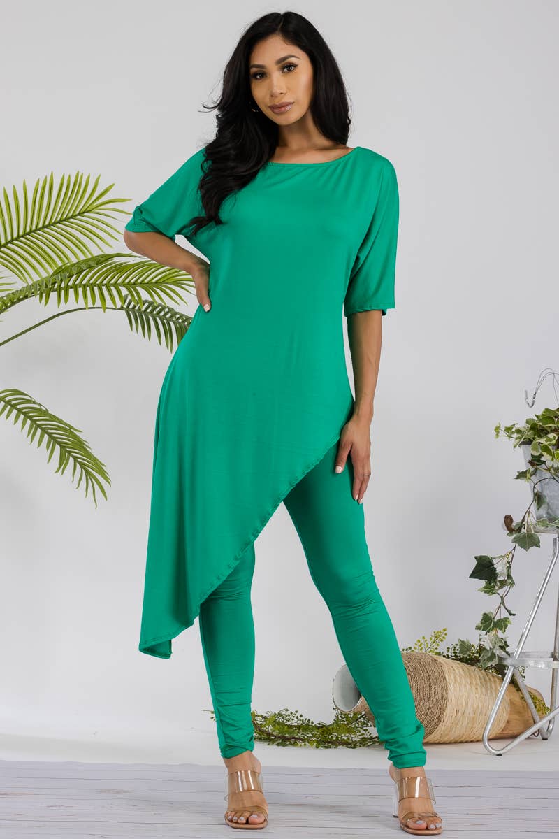 H&H Fashion Inc. - Venta al por mayor Conjuntos de top y pantalón (NO para estar en casa) - Mujer - HH679R-SOLID - Juego de blusa y leggins de 2 piezas12