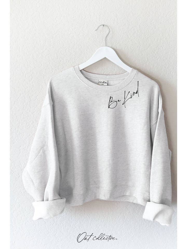 OAT COLLECTIVE - Wholesale Graphic Sweatshirt - Women's - BE KIND Mid Graphic Sweatshirt7