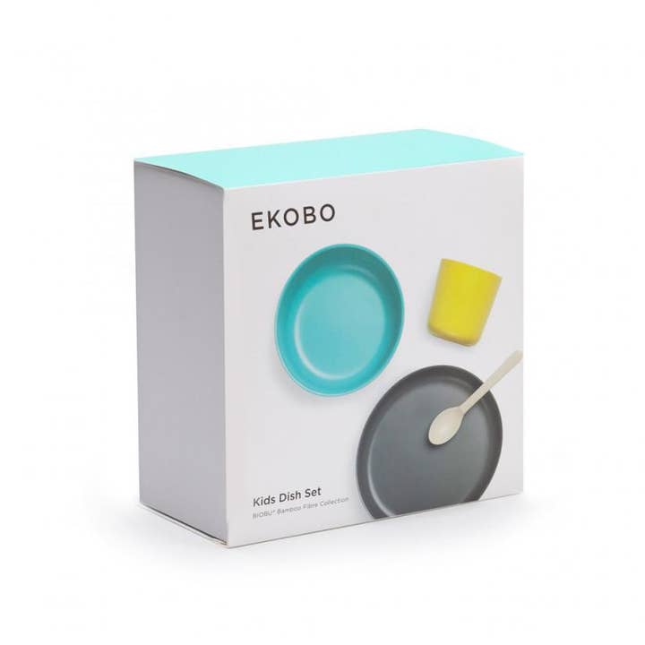 EKOBO - Wholesale Serviesset - Kinderen en baby - Bambino Kinderset JUN - Lagune, Limoen, Rook5