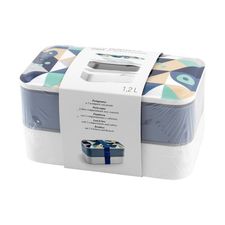 H&H - Wholesale Lunch Bag/Box - Polypropylene Bento Lunch Box With 2 Compartments And Cutlery1