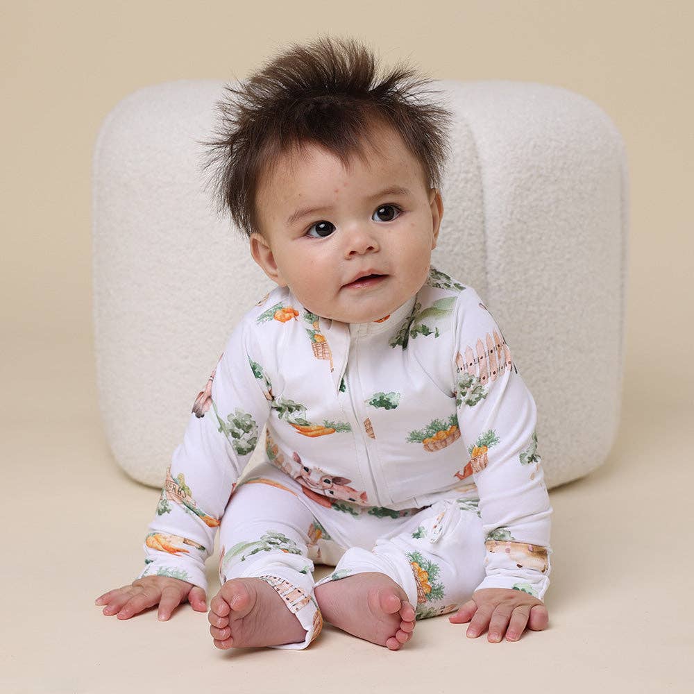 Snuggle Hunny - Wholesale Sleepsuit – Baby - Farm Organic Snugglesuit Convertible Romper3